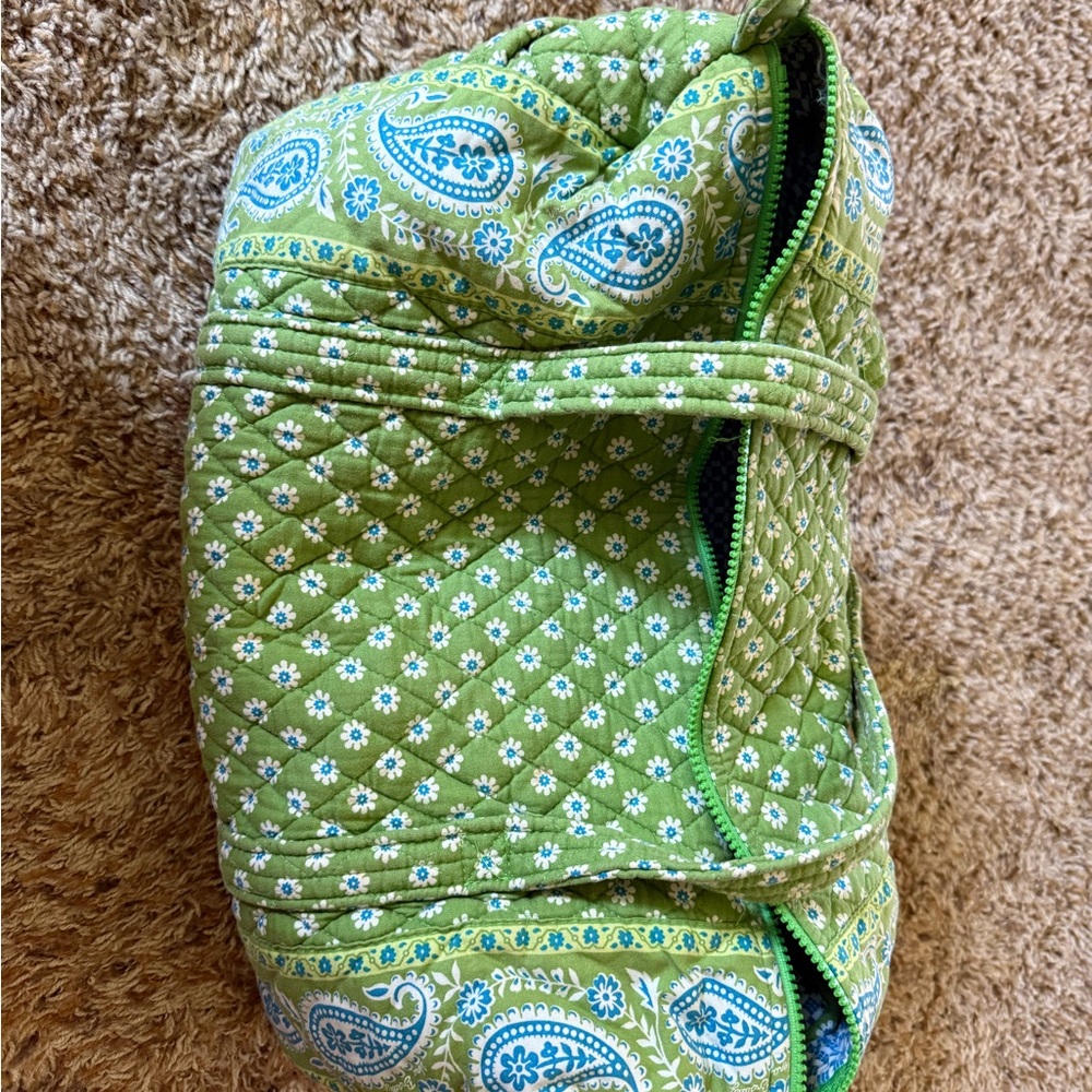 Vera Bradley Green Floral Quilted Bag